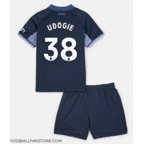 Tottenham Hotspur Destiny Udogie #38 Replik Auswärtstrikot Kinder 2023-24 Kurzarm (+ Kurze Hosen)